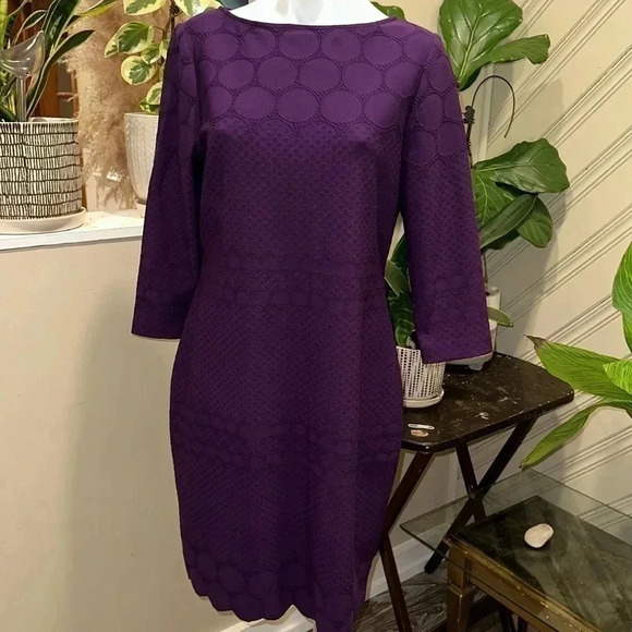 Julia Jordan Purple Midi Dress Size 10 - Picture 4 of 16